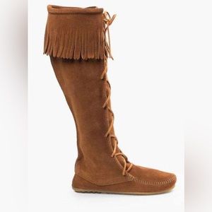 Minnetonka Front Lace Knee High Boot